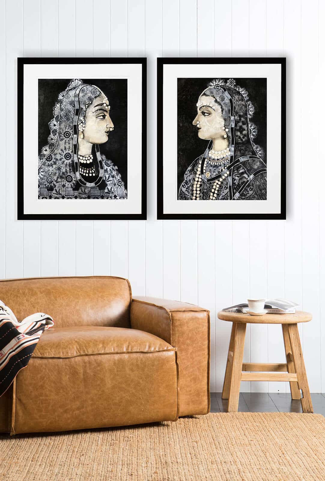 Art with interiors by Alissa Wright | Karama and Meerabai